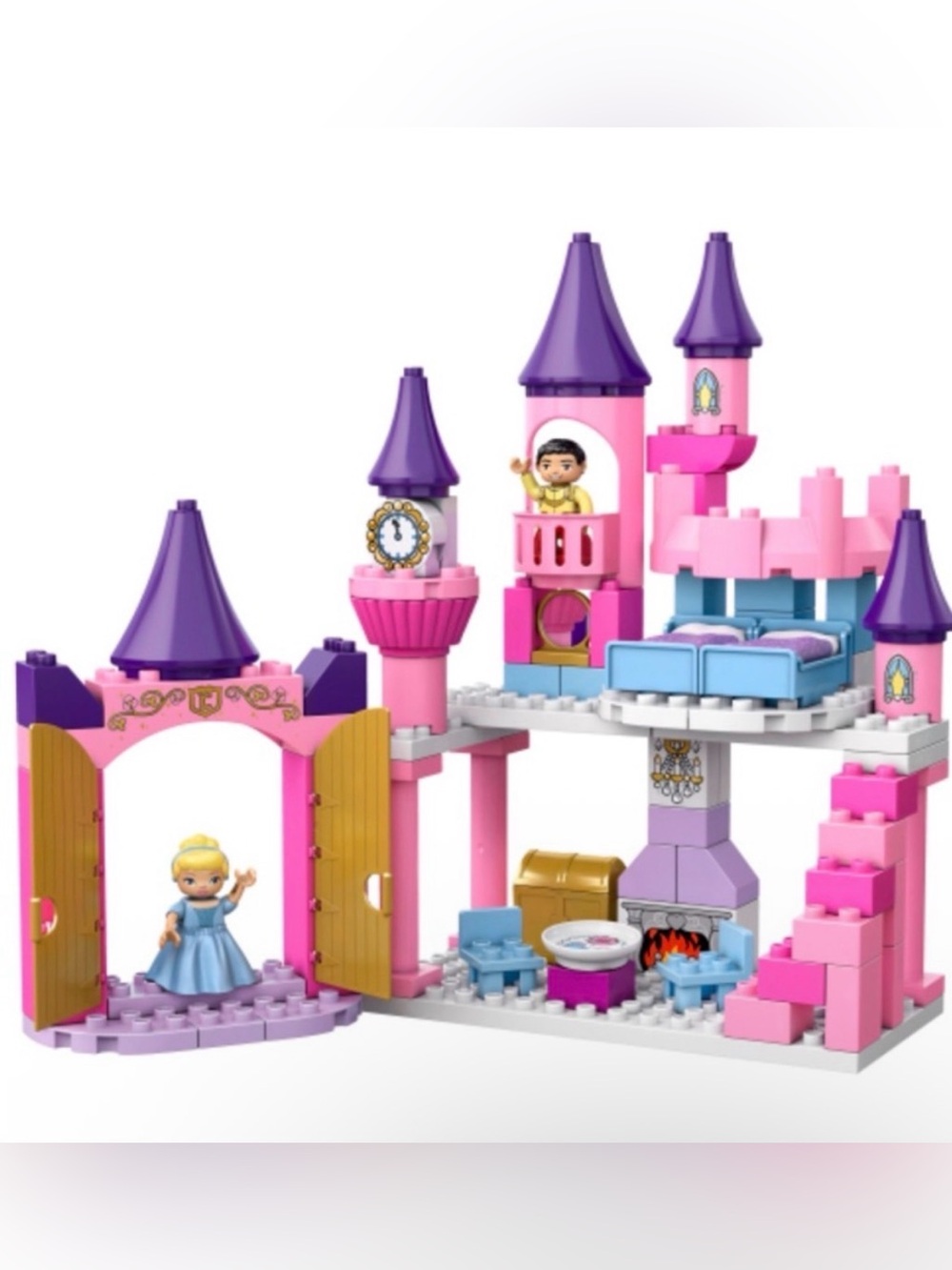 Pink and Purple Kids Castle Playset - Dollhouse Fantasy Castle
